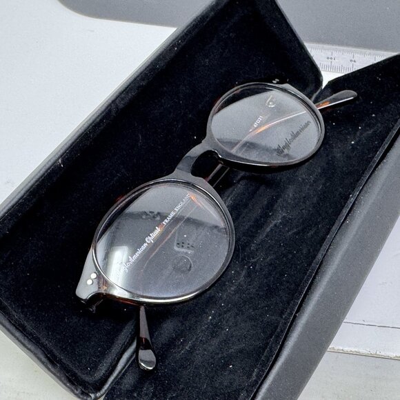 Anglo American Optical Mod 406 TO 47mm Dark Tortoise Glasses England 47 [] 21 - Picture 12 of 12